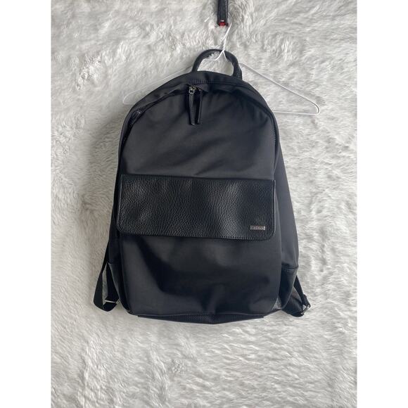 CALVIN KLEIN Backpack - BLACK Nylon With Pebble PU Trim - Picture 1 of 14